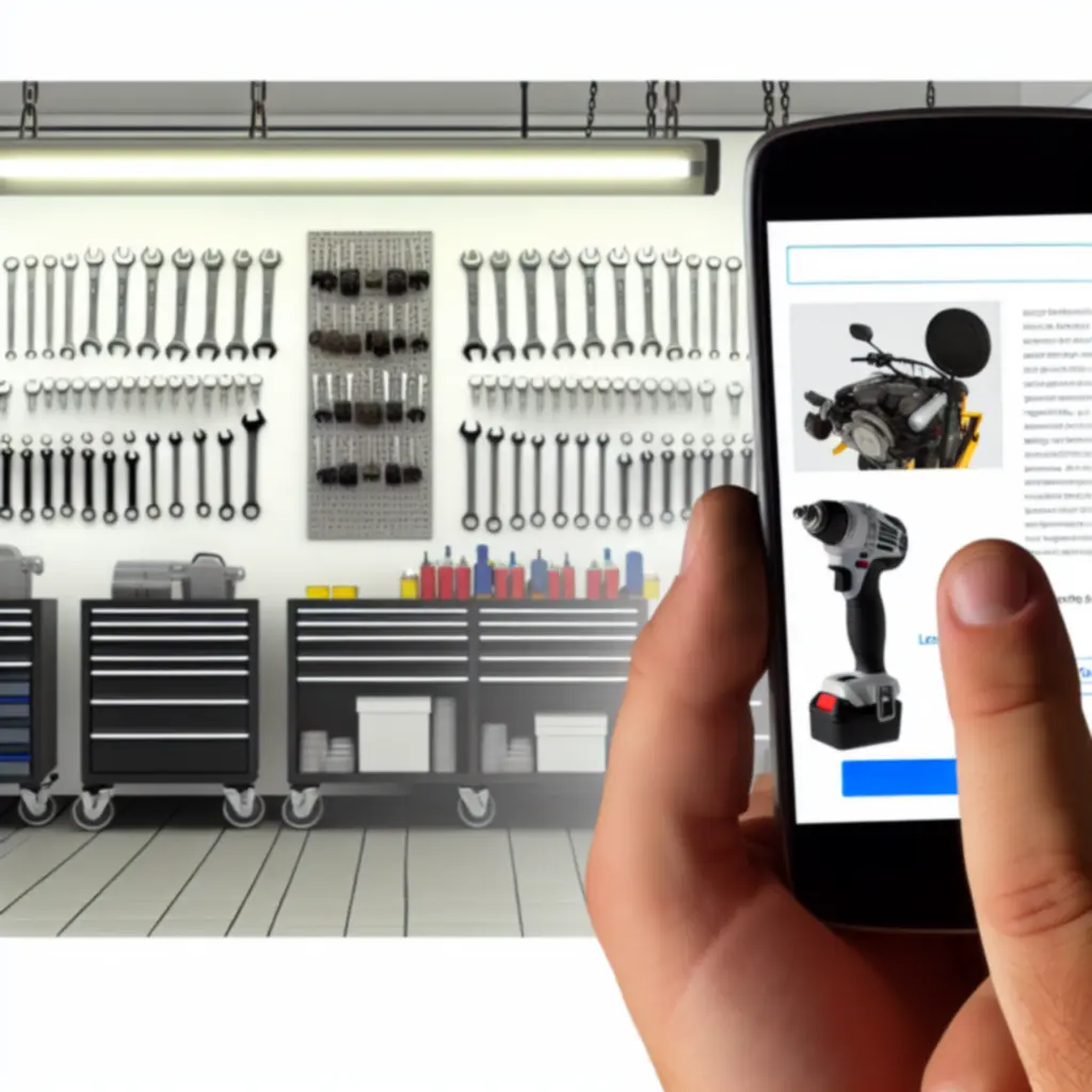 Widok mobilnego sklepu motoryzacyjnego na smartfonie