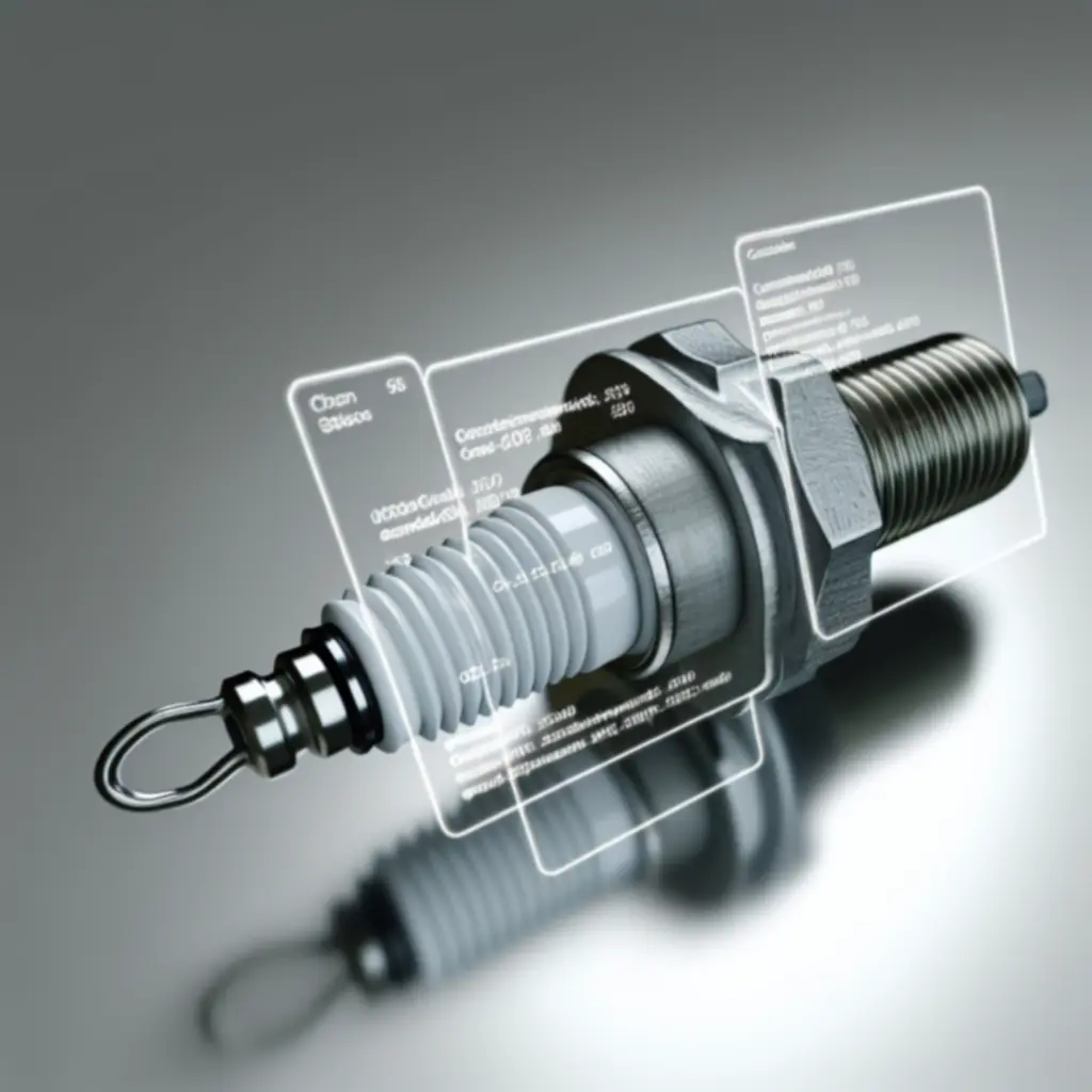 Zbliżenie szczegółowej karty części samochodowej z parametrami technicznymi