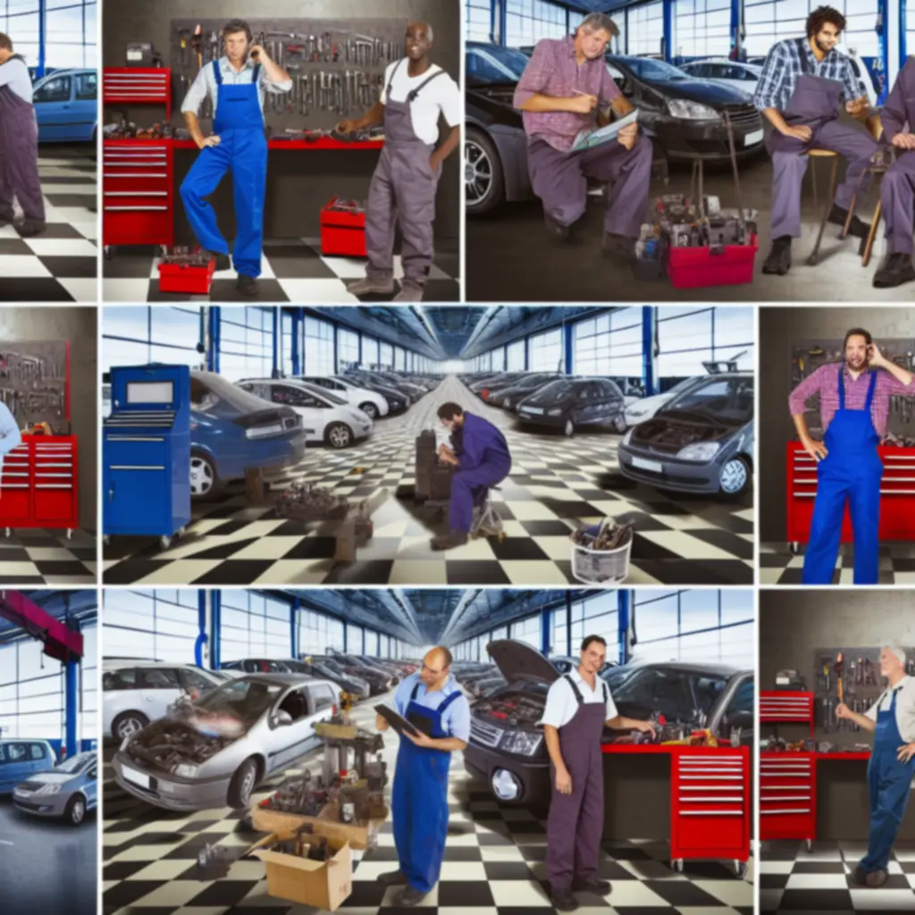 Profesjonalne środowisko warsztatowe z samochodem na podnośniku